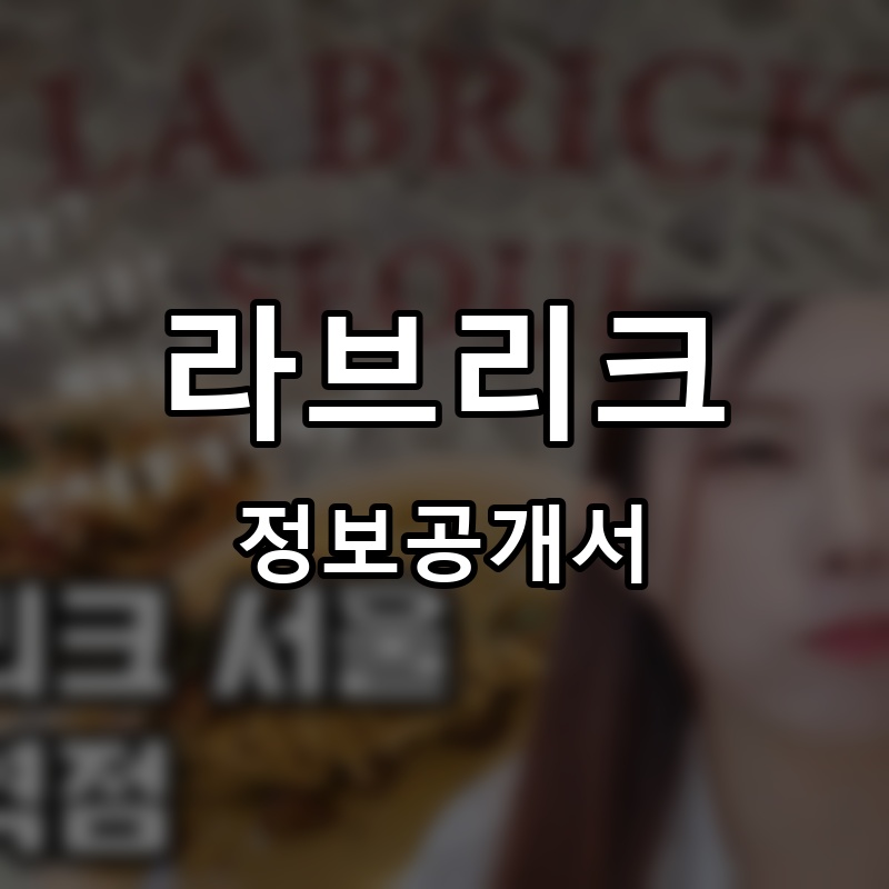 라브리크 프랜차이즈 정보공개서