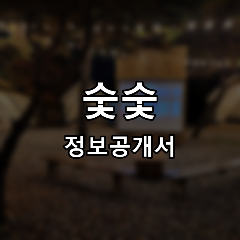 숯숯 프랜차이즈 정보공개서