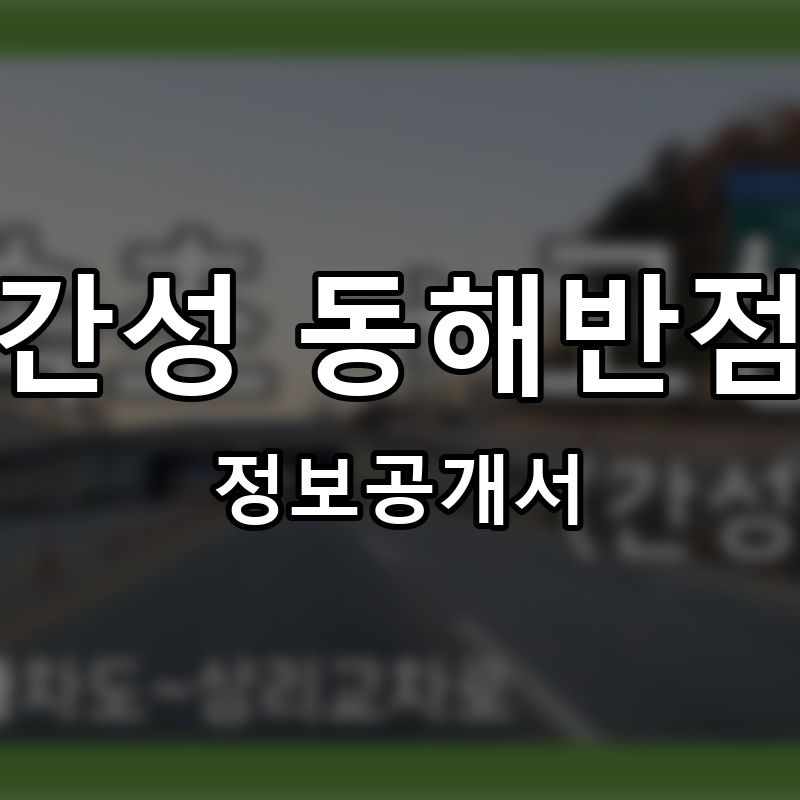 간성 동해반점 프랜차이즈 정보공개서 요약