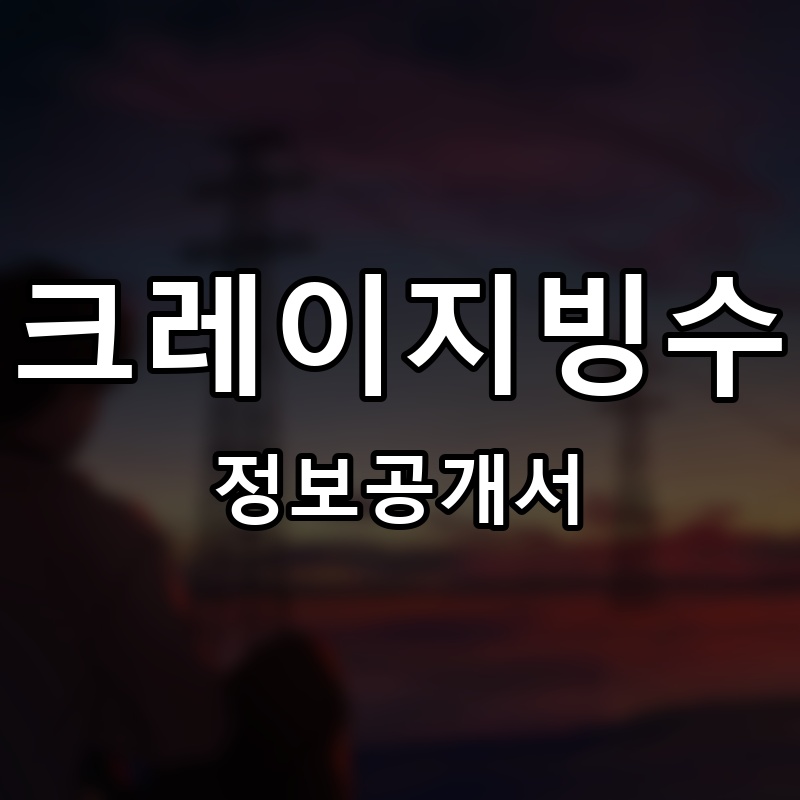 크레이지빙수 프랜차이즈 정보공개서 요약