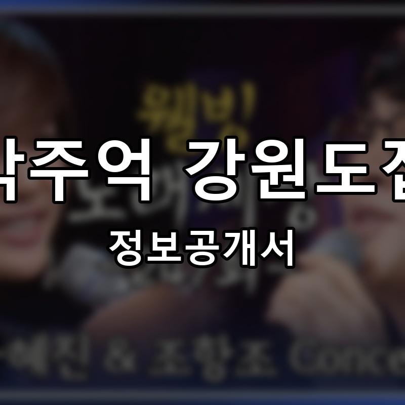 박주억 강원도집 프랜차이즈 정보공개서 요약