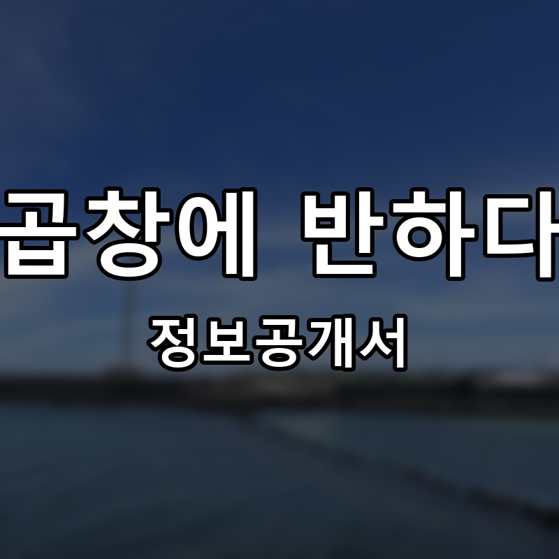 곱창에 반하다 프랜차이즈 정보공개서 요약