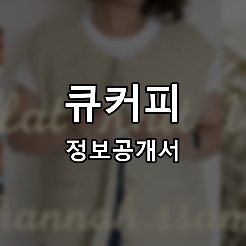 큐커피 프랜차이즈 정보공개서 요약