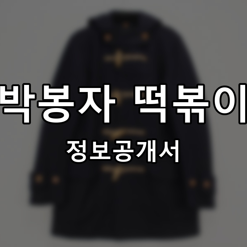 박봉자 떡볶이 프랜차이즈 정보공개서 요약