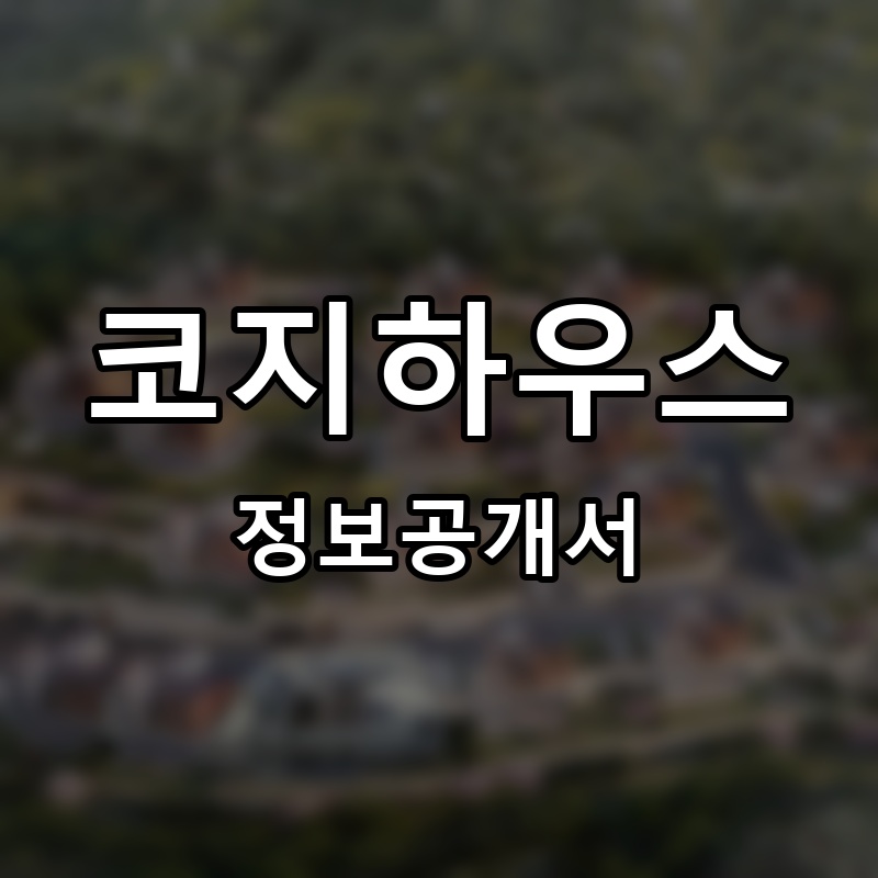 코지하우스 프랜차이즈 정보공개서 요약