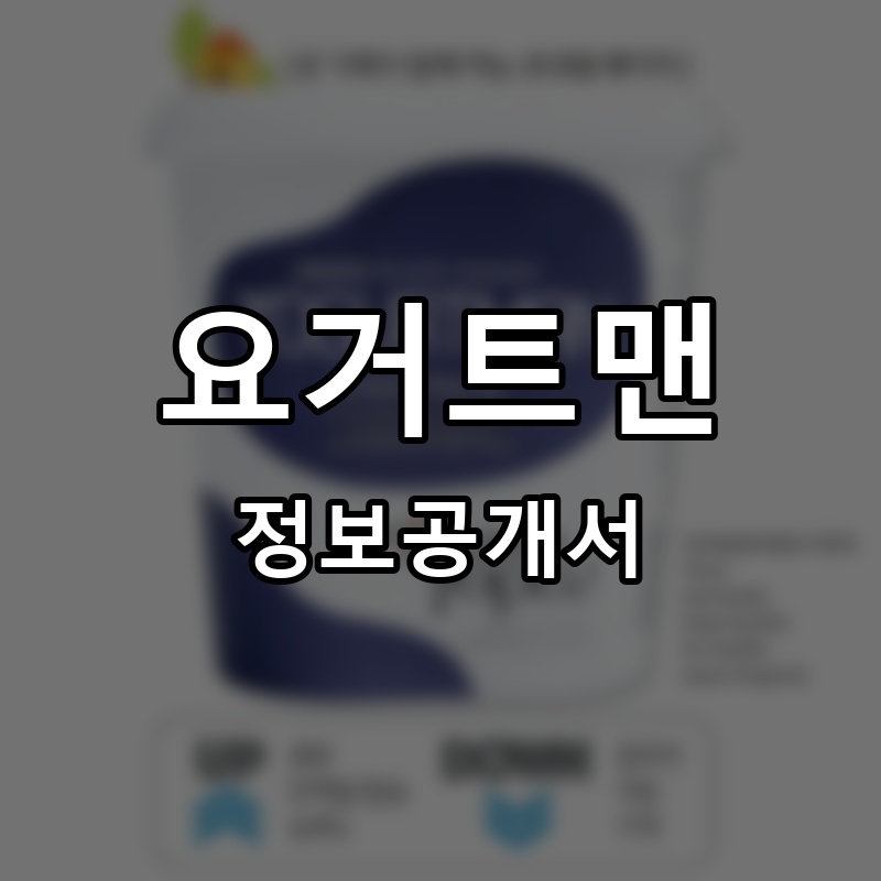 요거트맨 프랜차이즈 정보공개서