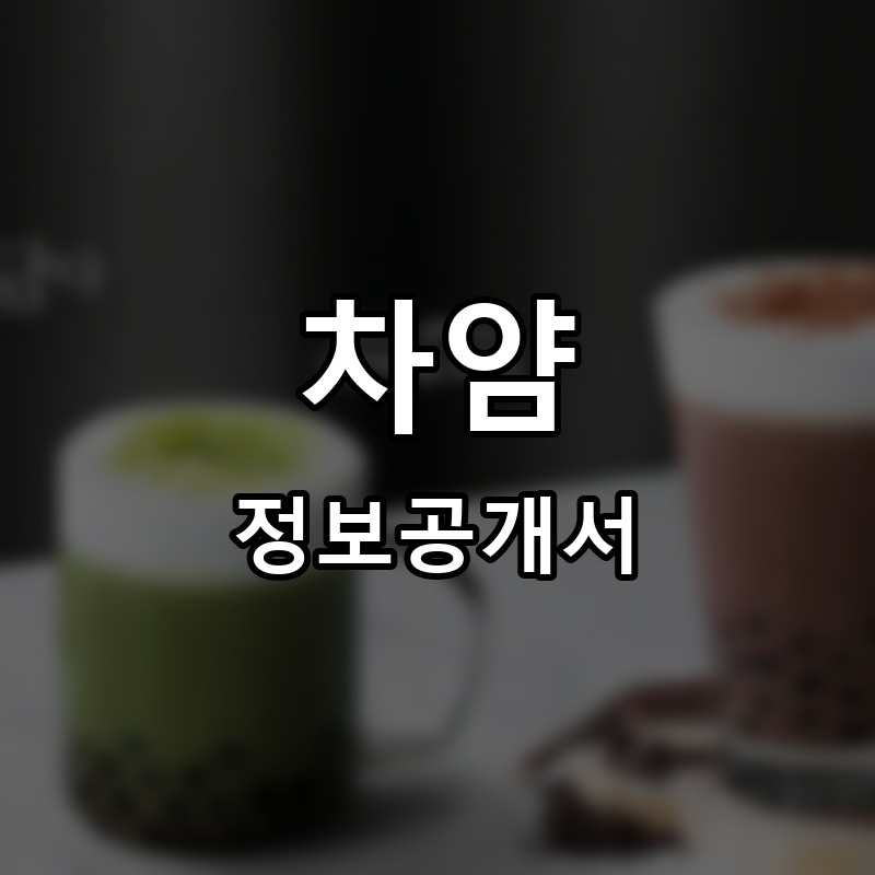 차얌 프랜차이즈 정보공개서 요약