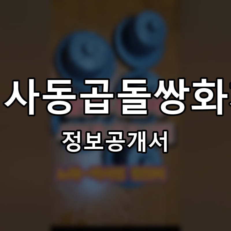 인사동곱돌쌍화차 프랜차이즈 정보공개서 요약