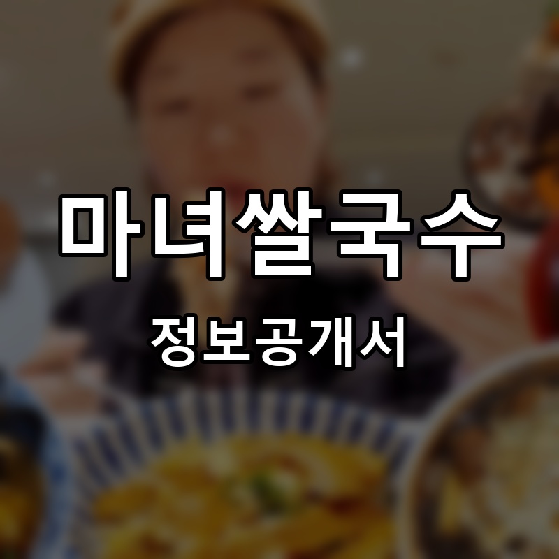 마녀쌀국수 프랜차이즈 정보공개서 요약