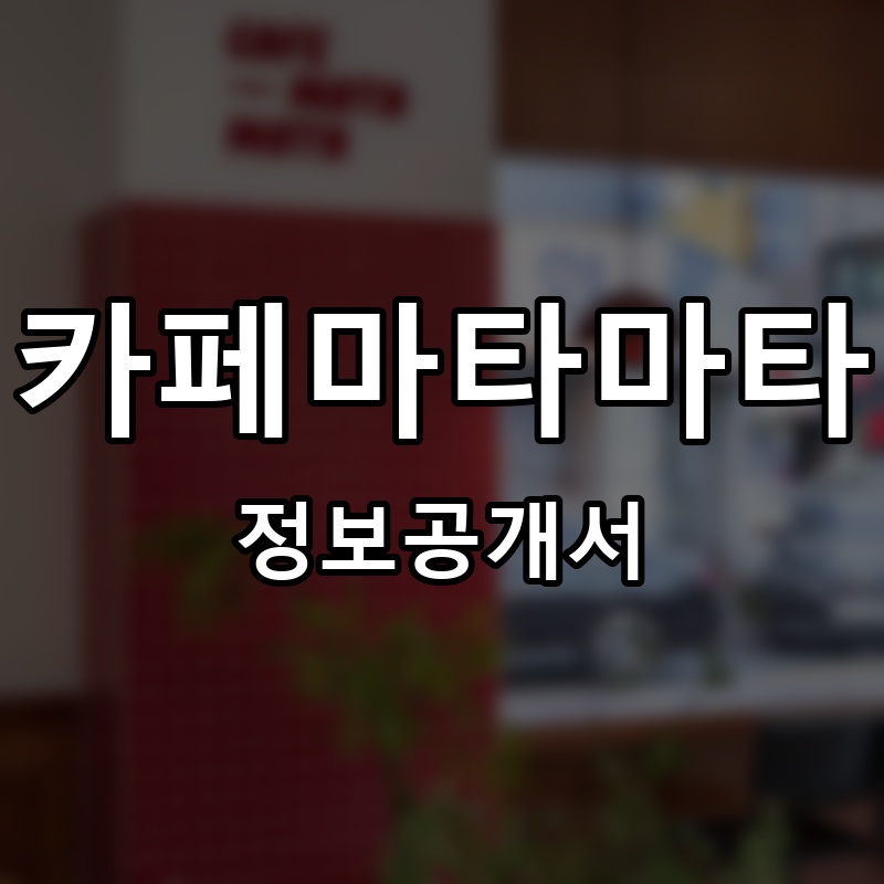 카페마타마타 프랜차이즈 정보공개서 요약