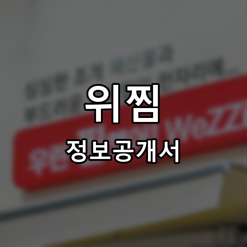 위찜 프랜차이즈 정보공개서