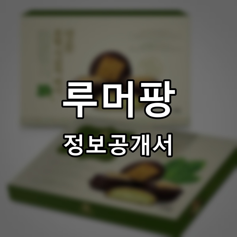 루머팡 프랜차이즈 정보공개서