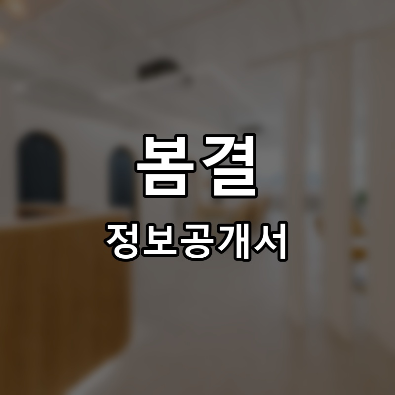 봄결 프랜차이즈 정보공개서