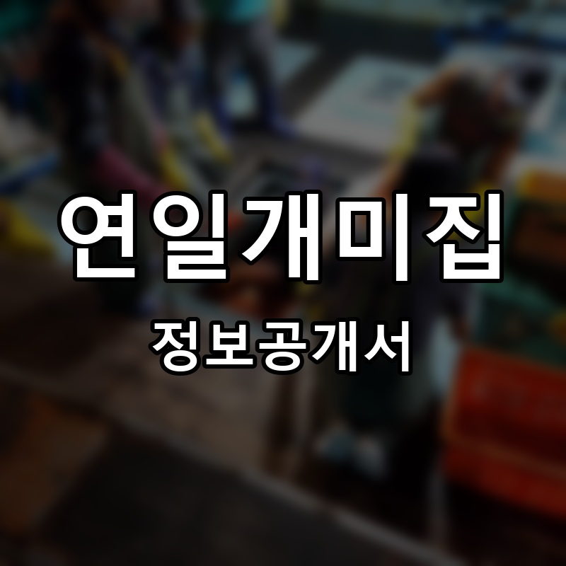 연일개미집 프랜차이즈 정보공개서