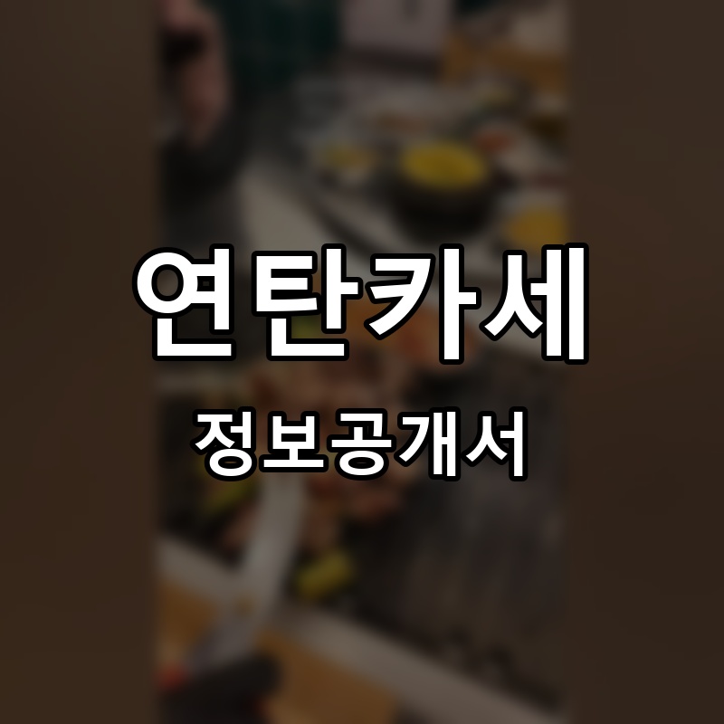 연탄카세 프랜차이즈 정보공개서 요약