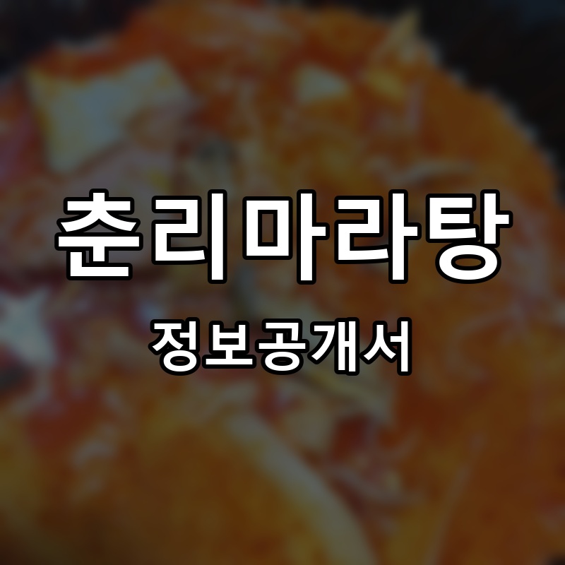 춘리마라탕 프랜차이즈 정보공개서 요약