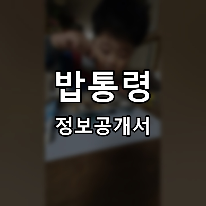 밥통령 프랜차이즈 정보공개서 요약