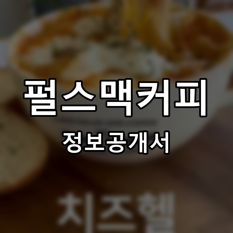 펄스맥 커피 프랜차이즈 정보공개서 요약