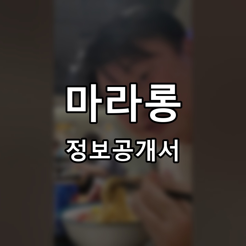 마라롱 프랜차이즈 정보공개서 요약