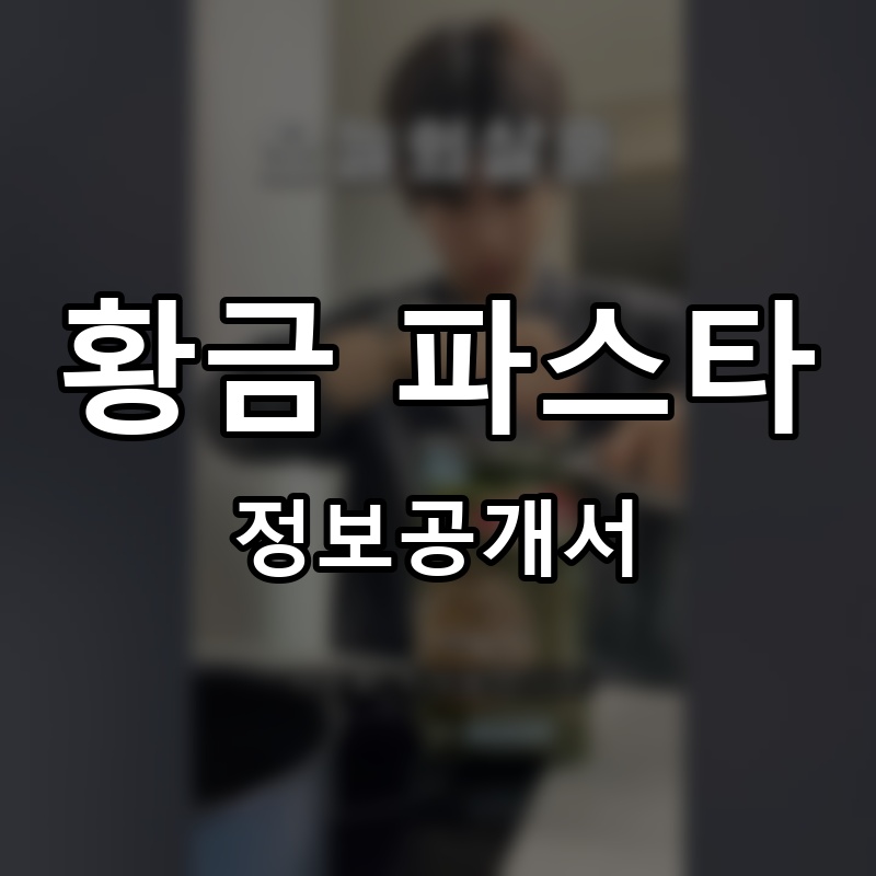 황금 파스타 프랜차이즈 정보공개서 요약