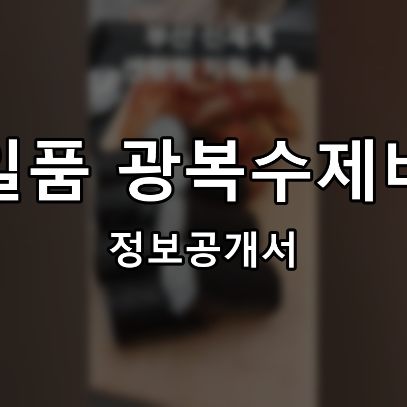 일품 광복수제비 프랜차이즈 정보공개서 요약