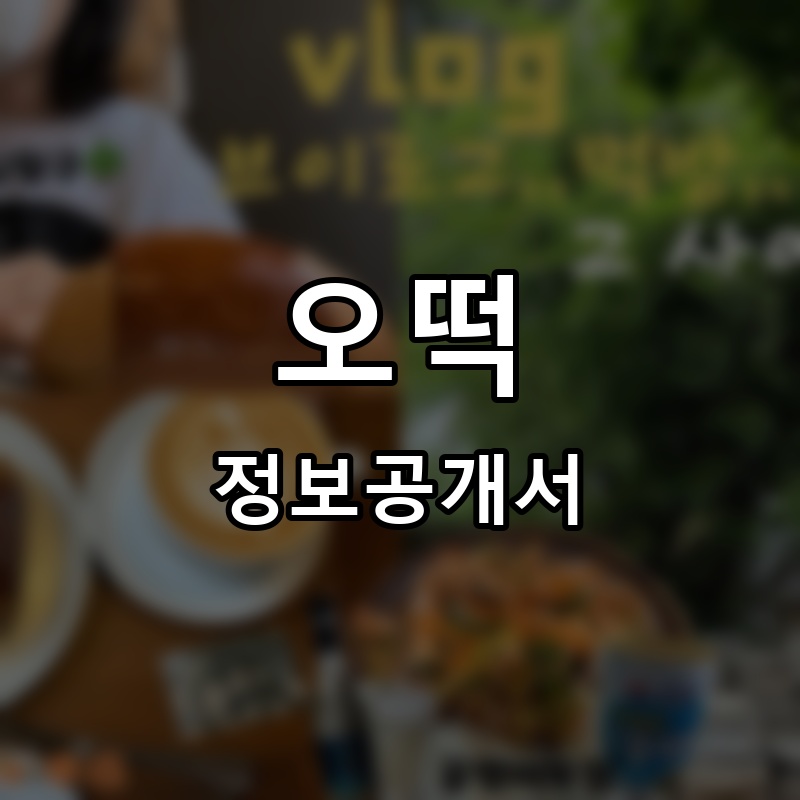 오떡 프랜차이즈 정보공개서 요약