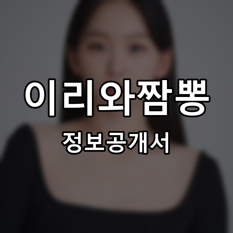 이리와짬뽕 프랜차이즈 정보공개서