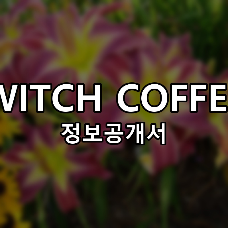 WITCH COFFEE & Witch's Stick 프랜차이즈 정보공개서