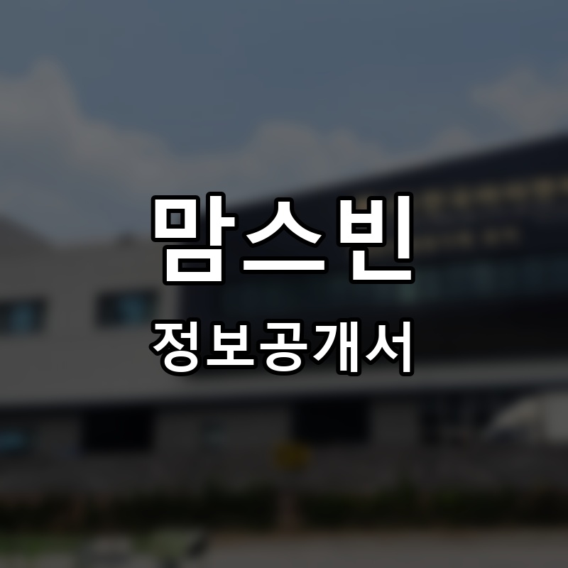 맘스빈 프랜차이즈 정보공개서