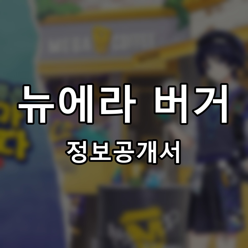 뉴에라 버거 프랜차이즈 정보공개서