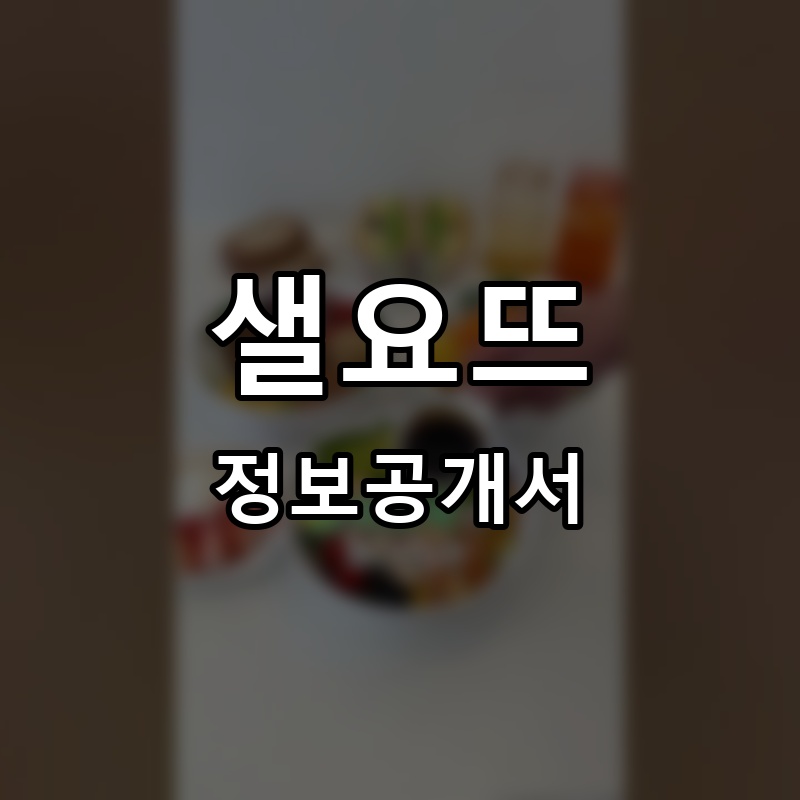 샐요뜨 프랜차이즈 정보공개서 요약