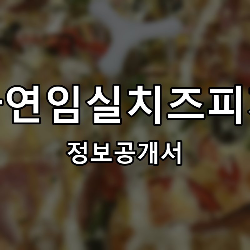 자연임실치즈피자 프랜차이즈 정보공개서 요약