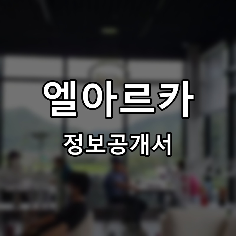 엘아르카 프랜차이즈 정보공개서