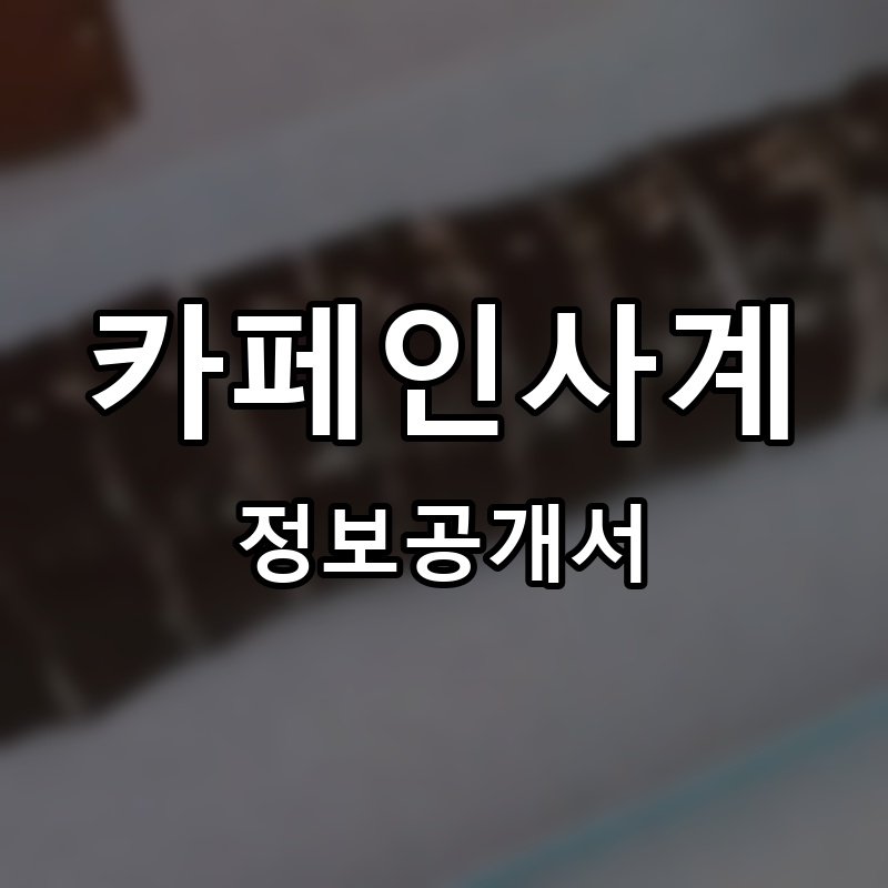 카페인사계(Cafe in Sagye) 프랜차이즈 정보공개서