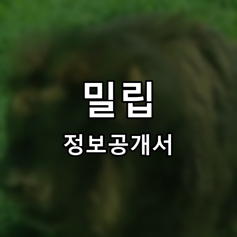 밀립 프랜차이즈 정보공개서