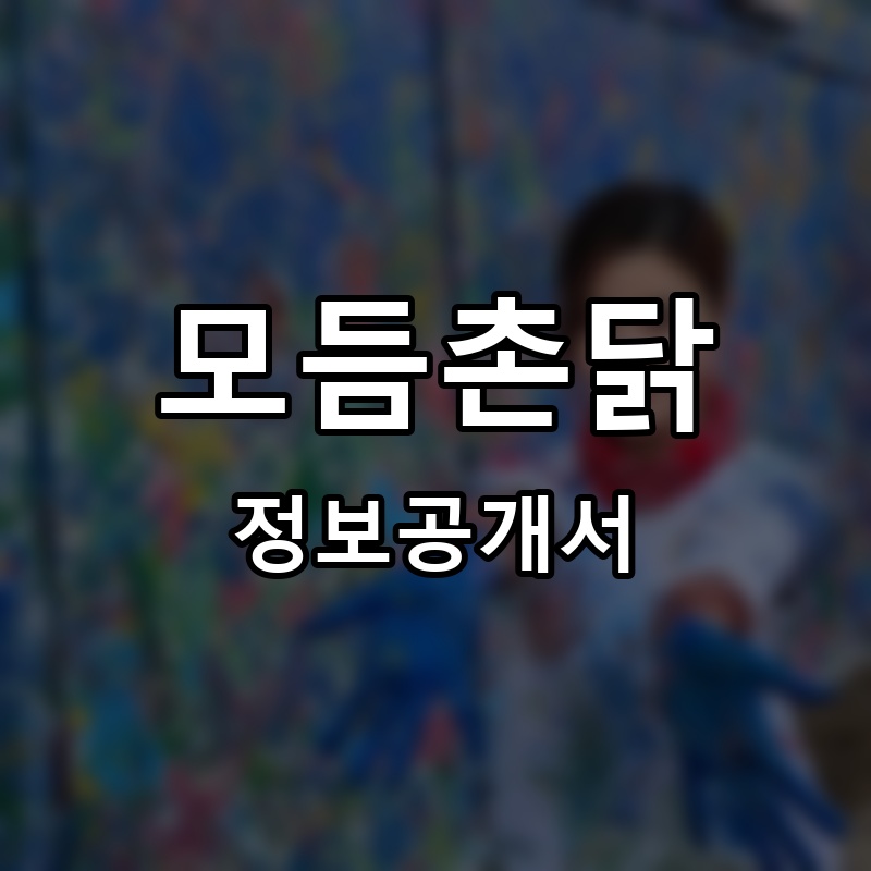 모듬촌닭 프랜차이즈 정보공개서