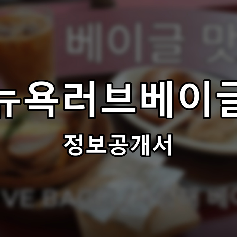 뉴욕러브베이글 프랜차이즈 정보공개서