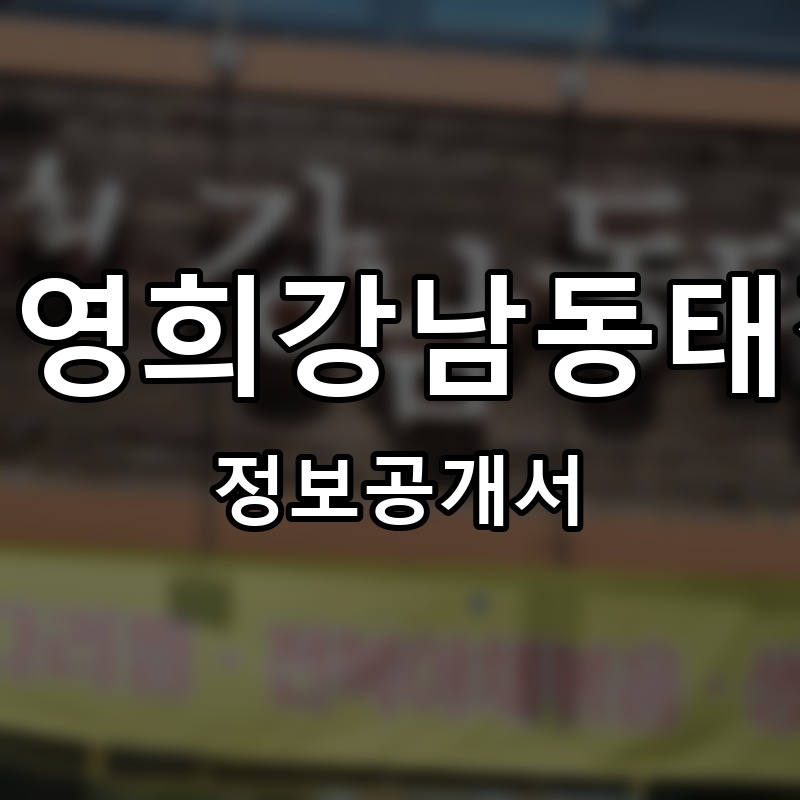 김영희강남동태찜 프랜차이즈 정보공개서