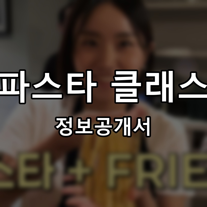 파스타 클래스 프랜차이즈 정보공개서