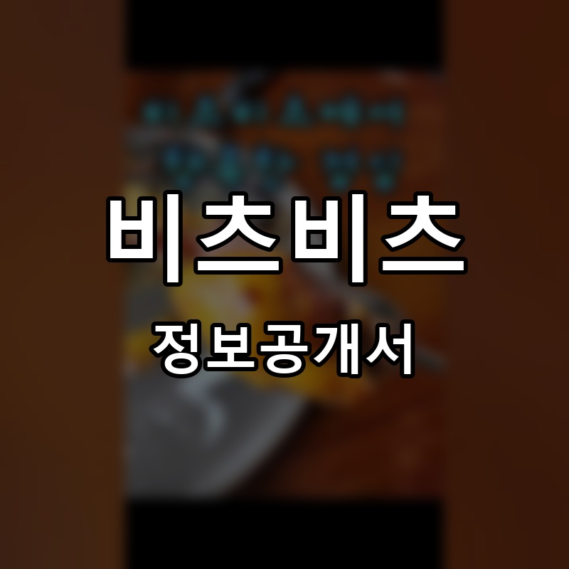 비츠비츠 프랜차이즈 정보공개서