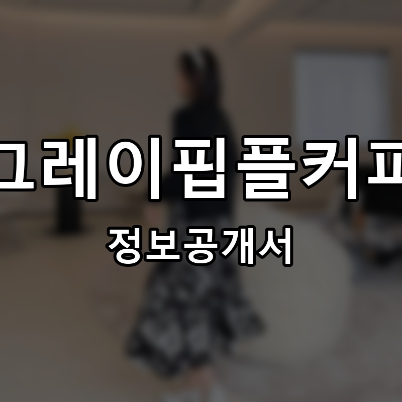 그레이핍플커피 프랜차이즈 정보공개서