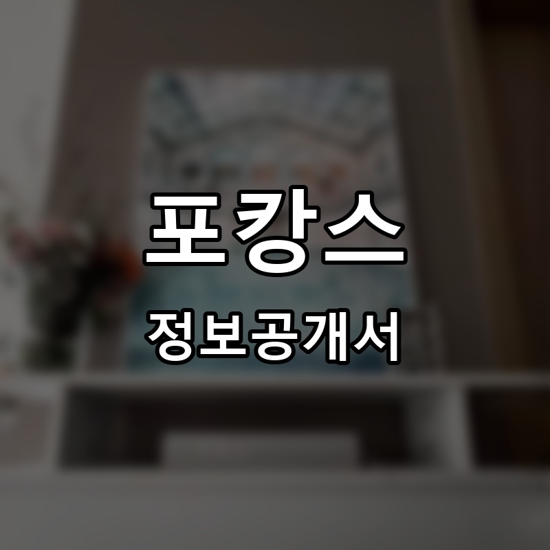 포캉스 프랜차이즈 정보공개서