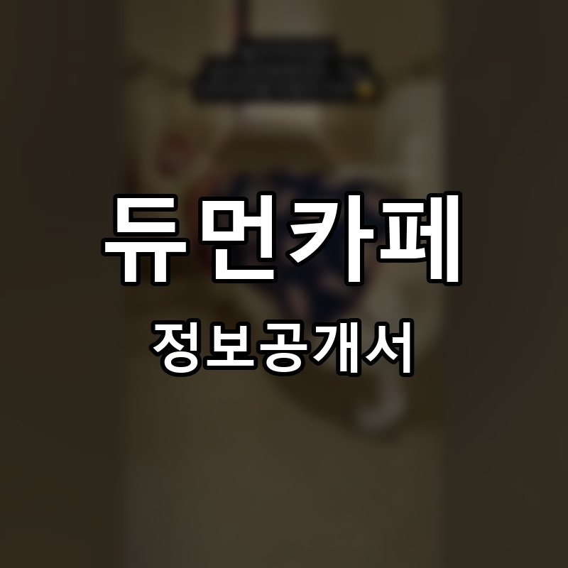 듀먼카페 프랜차이즈 정보공개서