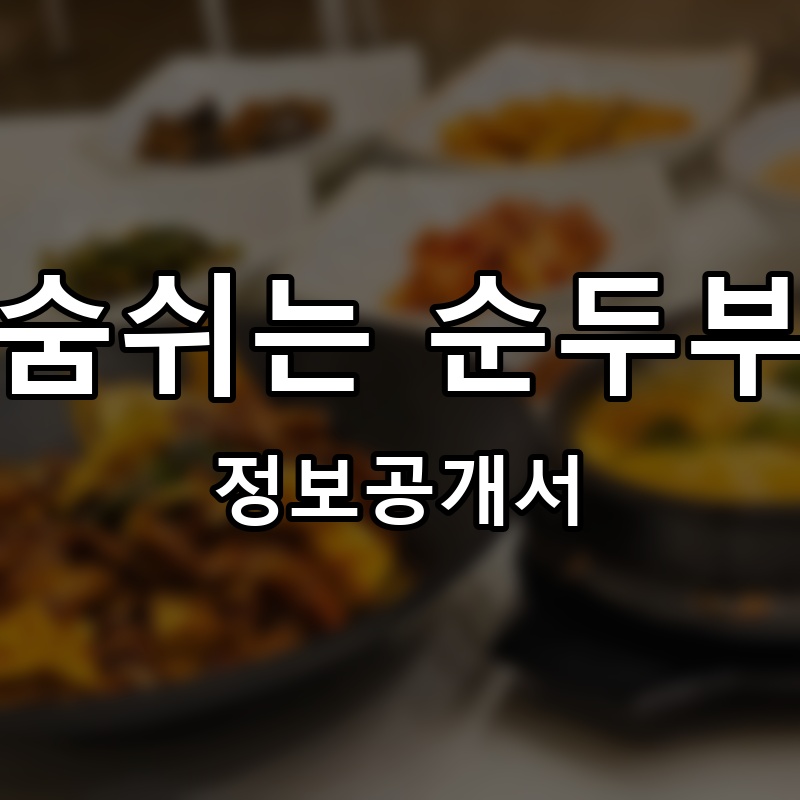 숨쉬는 순두부 프랜차이즈 정보공개서