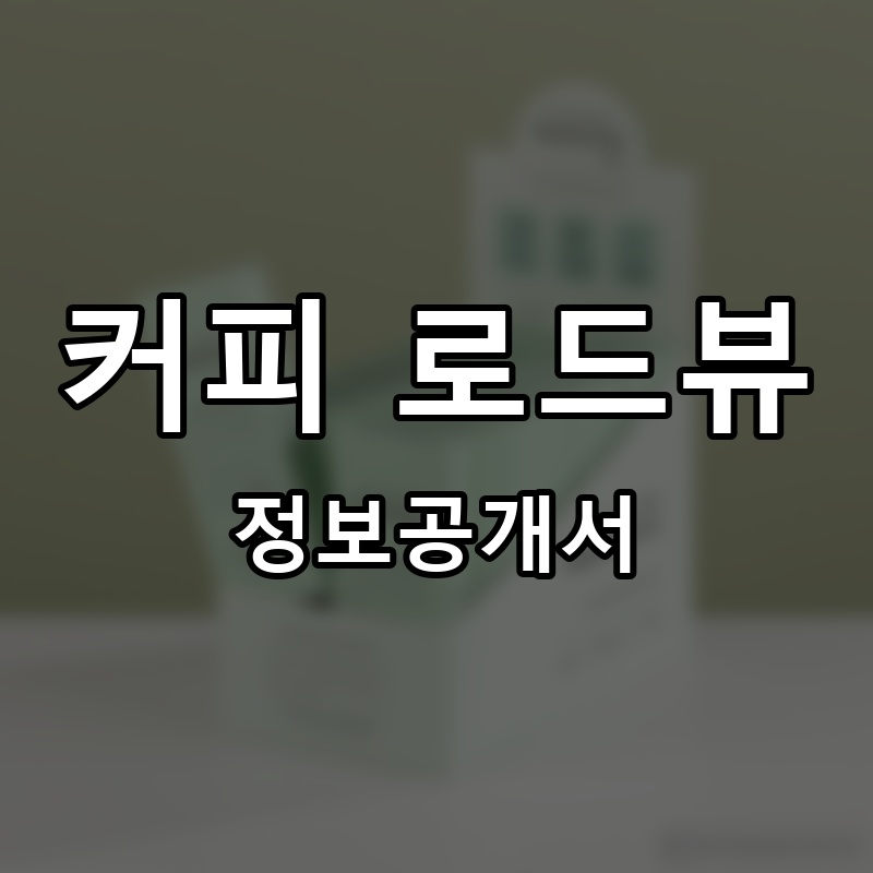 커피 로드뷰 프랜차이즈 정보공개서