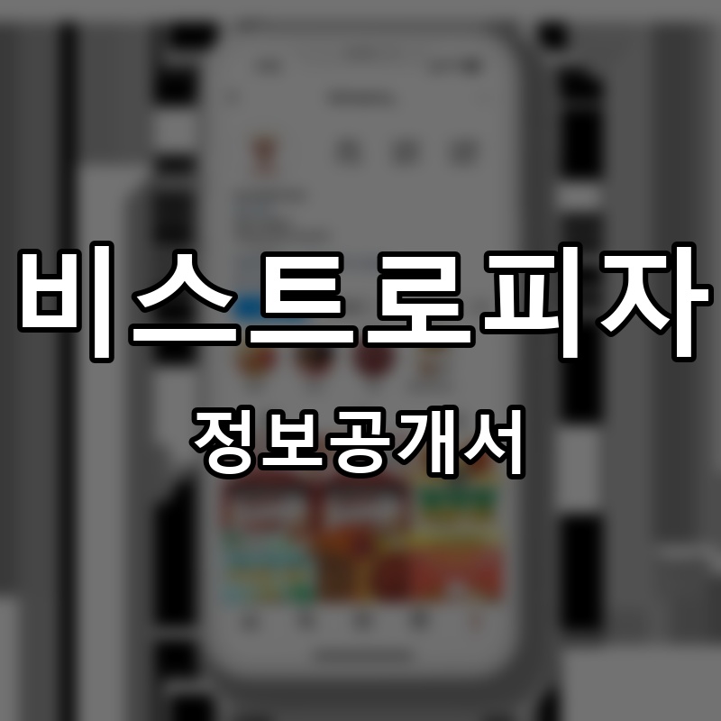 비스트로피자 프랜차이즈 정보공개서