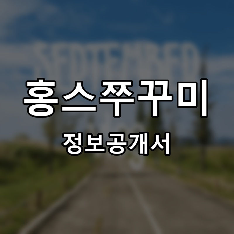 홍스쭈꾸미 프랜차이즈 정보공개서