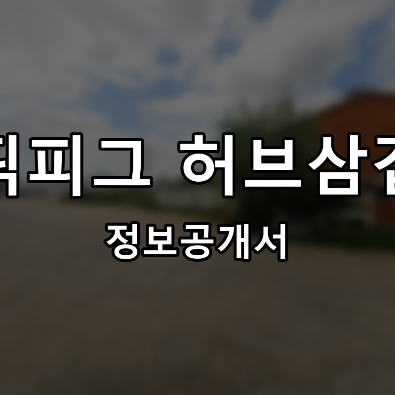 픽피그 허브삼겹 프랜차이즈 정보공개서