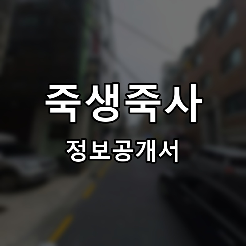 죽생죽사 프랜차이즈 정보공개서