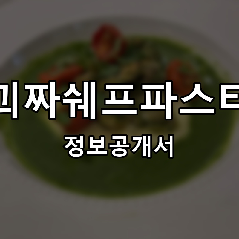 괴짜쉐프파스타 프랜차이즈 정보공개서